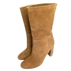 Chinese Laundry "Keep Up" Suede Heel Boot Honey Brown Women's Sz 8.5